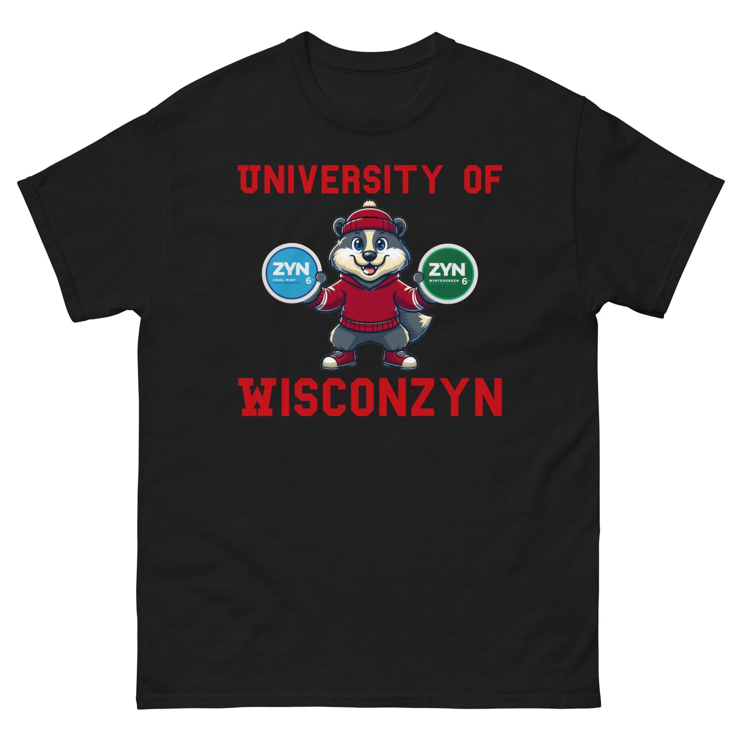 University of Wisconzyn White/Black T-Shirt