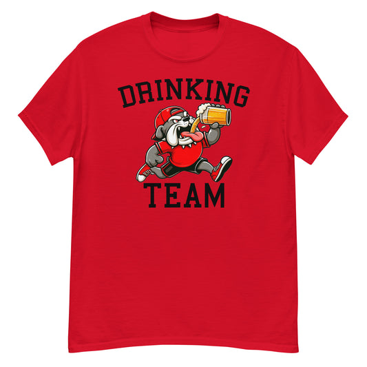 Bulldog Drinking Red Team T-Shirt