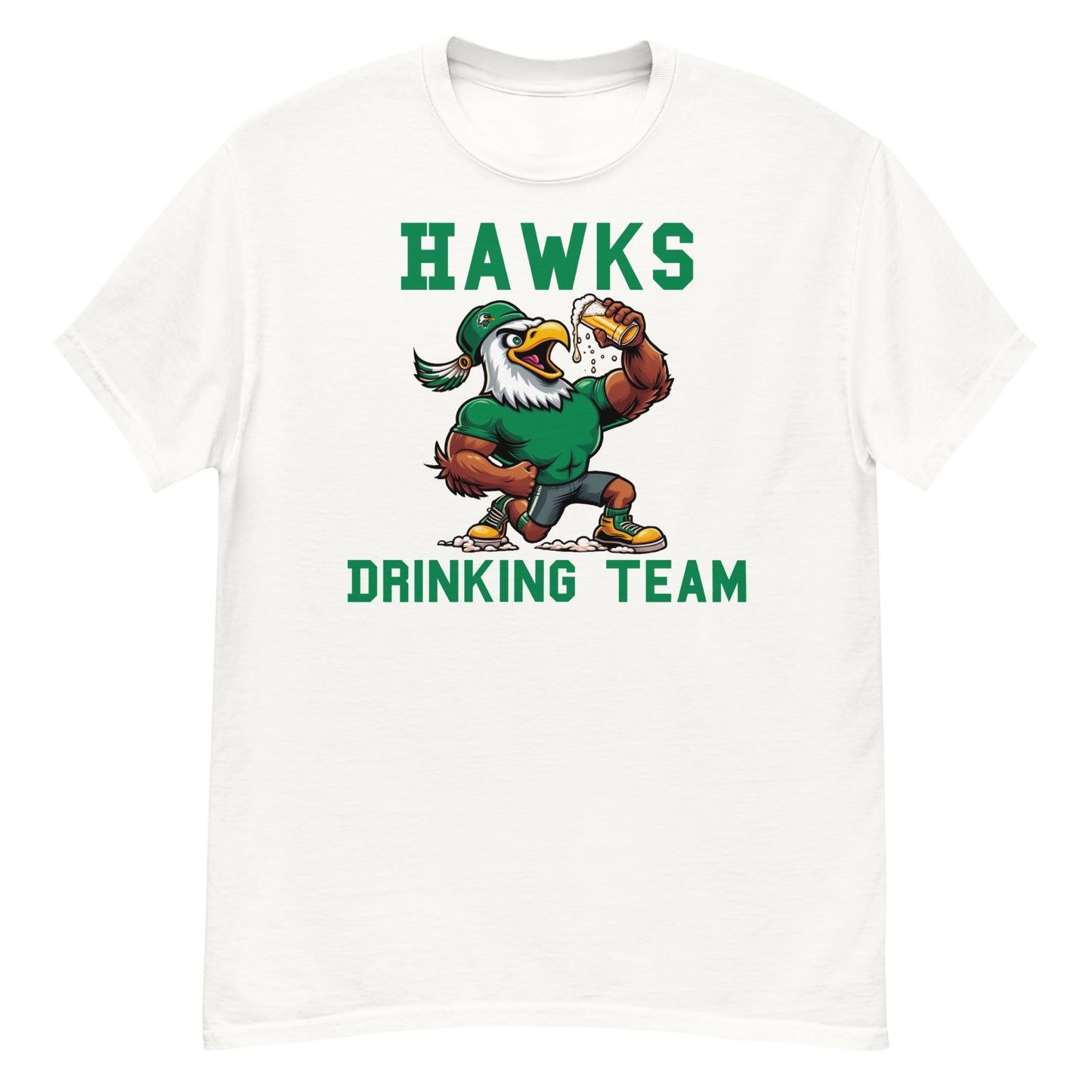 Hawks Drinking Team Black and White T-Shirt