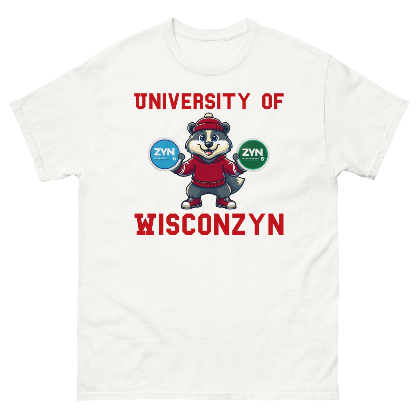 University of Wisconzyn White/Black T-Shirt