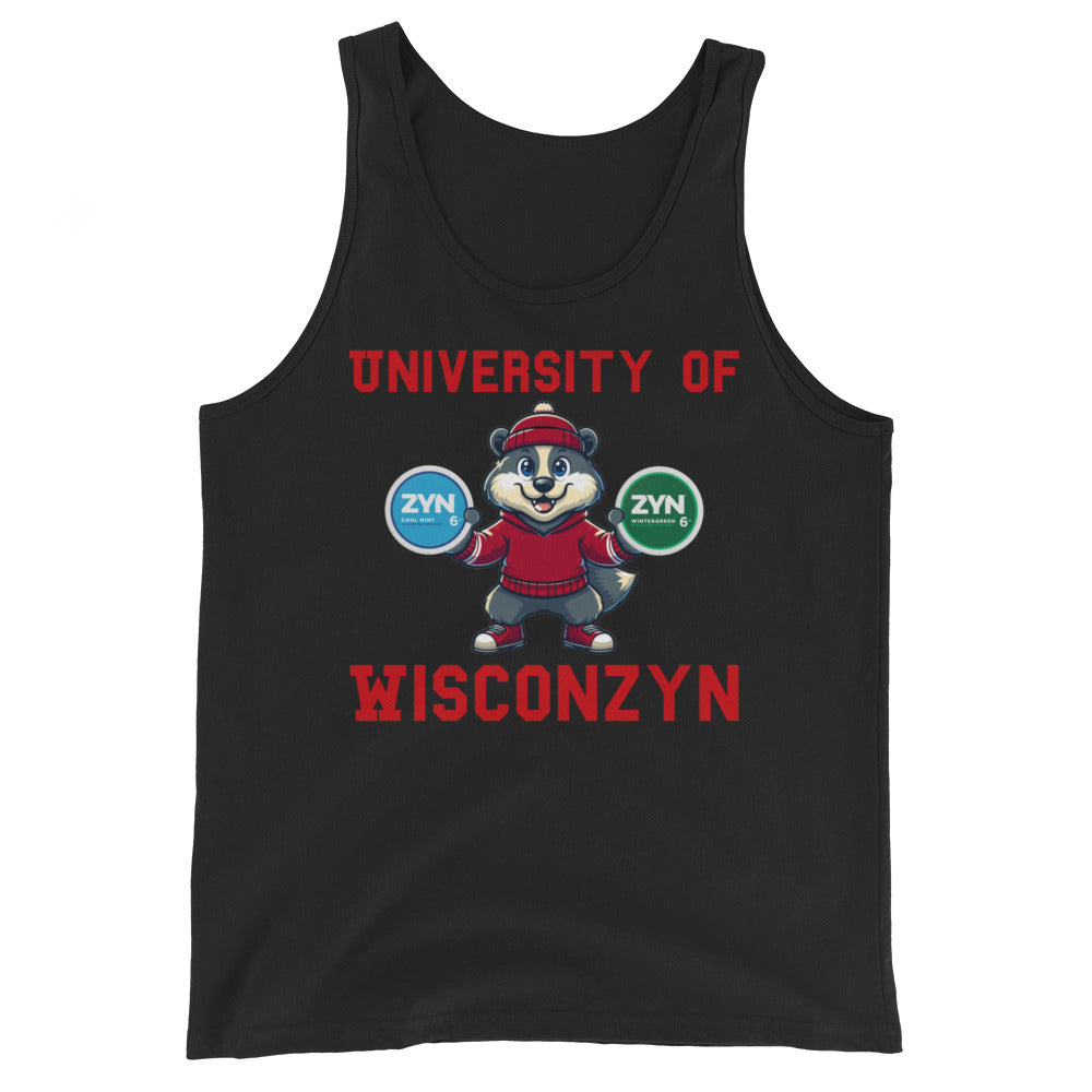 Wisconzyn White/Black Tank Top