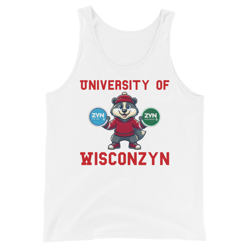 Wisconzyn White/Black Tank Top