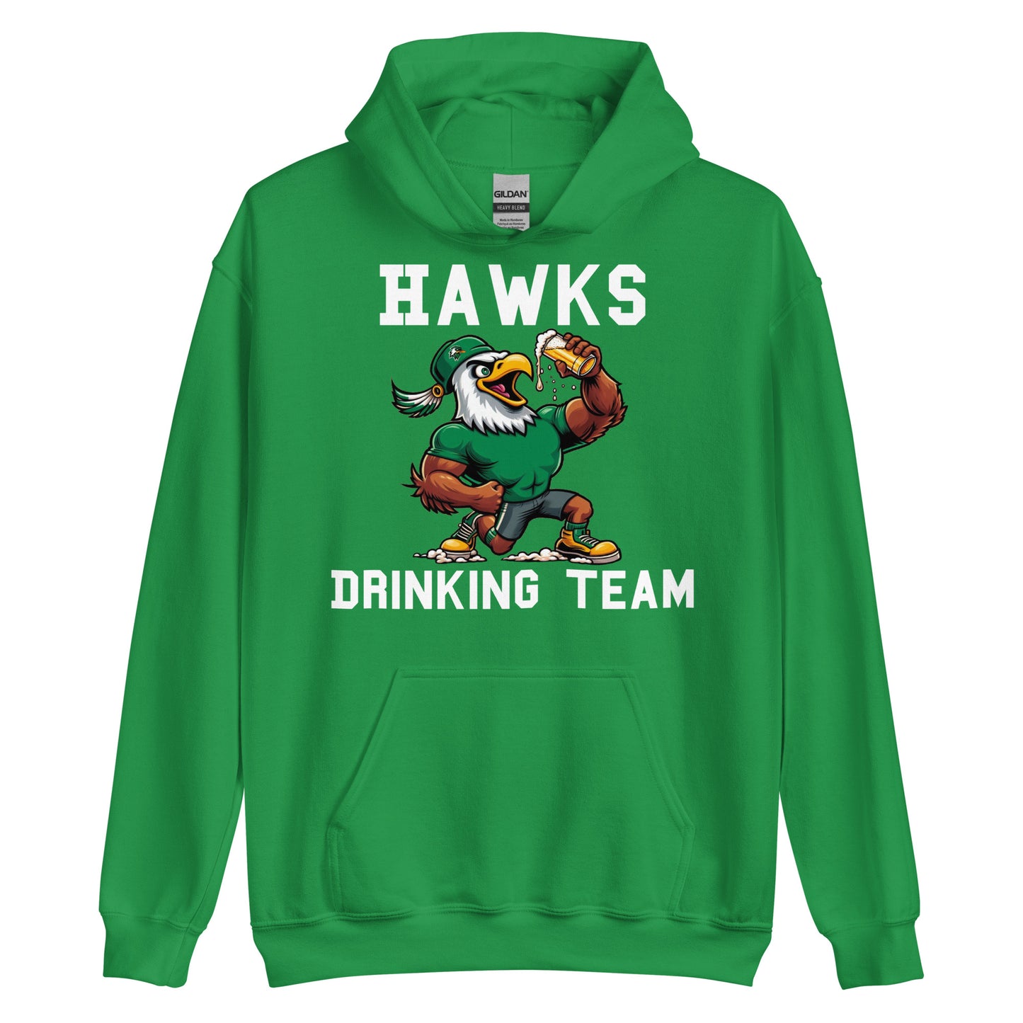 Hawks Drinking Team Green Hoodie