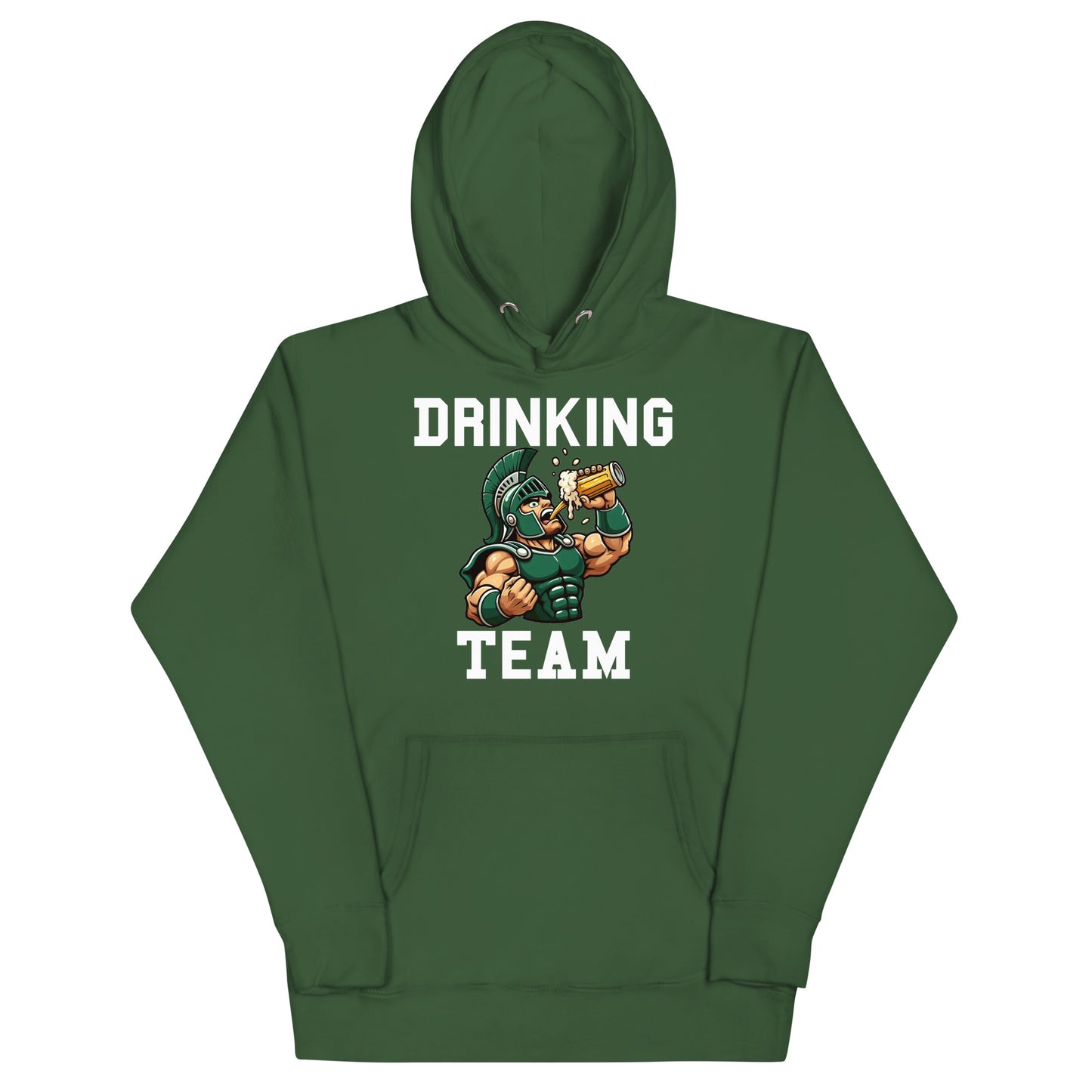 Greek Soldier Drinking  Green Team Hoodie