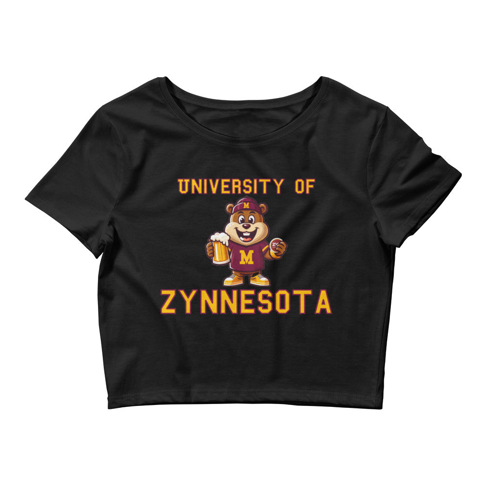 University of Zynnesota Black Crop Top